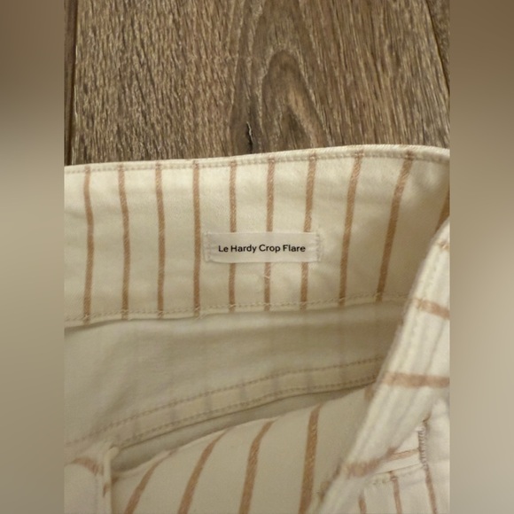 Frame Women Pants Size 26 Le Hardy Crop Flare Nautical Coastal Retro Striped - Picture 4 of 7